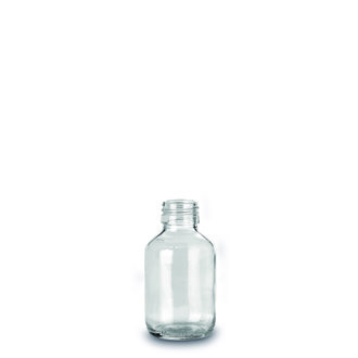 Narrow-mouth bottles, soda-lime glass, clear, PP 28 | Nominal capacity: 100 ml